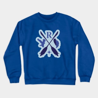 blue raven house wizarding school logo Crewneck Sweatshirt